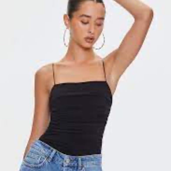 Forever 21 Ruched Cami Bodysuit NWOT - Picture 1 of 5